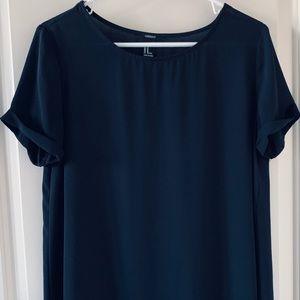 Cuffed-Sleeve Blouse in Black